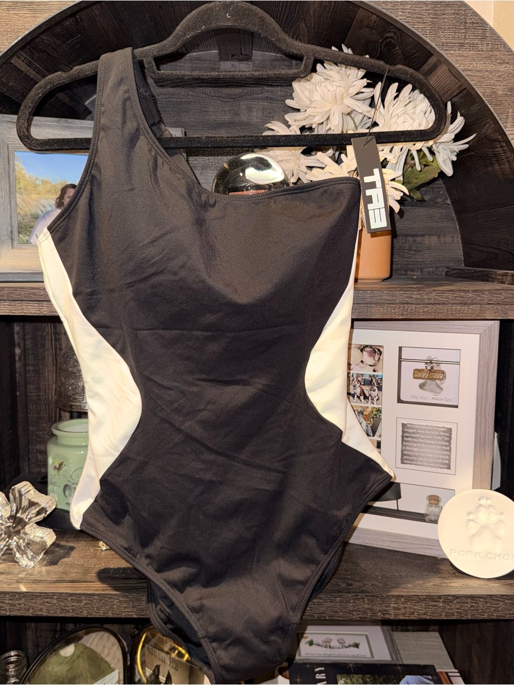 NWT TA3 One shoulder Swimsuit Large Short